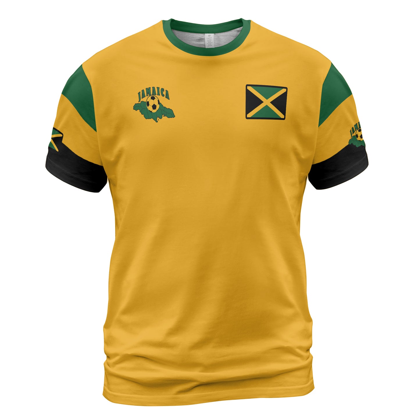 Jamaica Sports Shirt Soccer Comfort Tee - Yellow