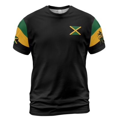 Jamaica Sports Shirt Lion Of Judah Comfort Tee - Black