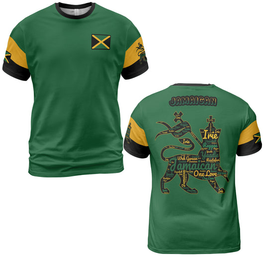 Jamaica Sports Shirt Lion Of Judah Comfort Tee - Green