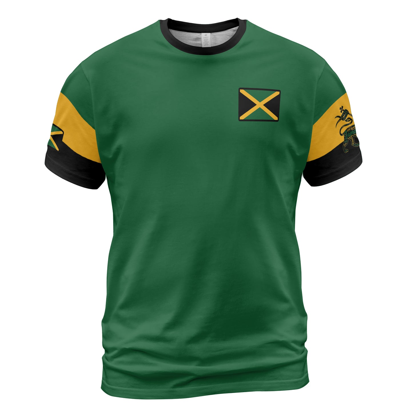 Jamaica Sports Shirt Lion Of Judah Comfort Tee - Green