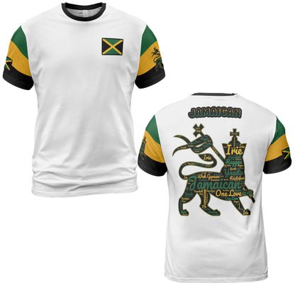 Jamaica Sports Shirt Lion Of Judah Comfort Tee - White