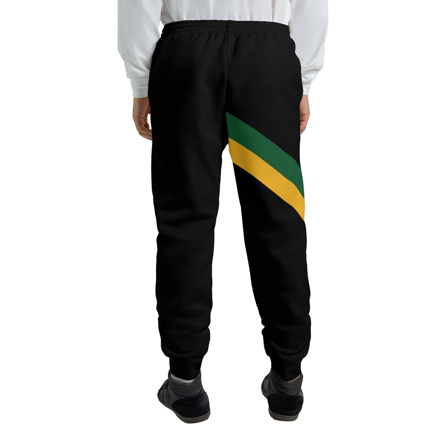 Jamaica Jogger Sweatpants - Yaadie Pride White & Black