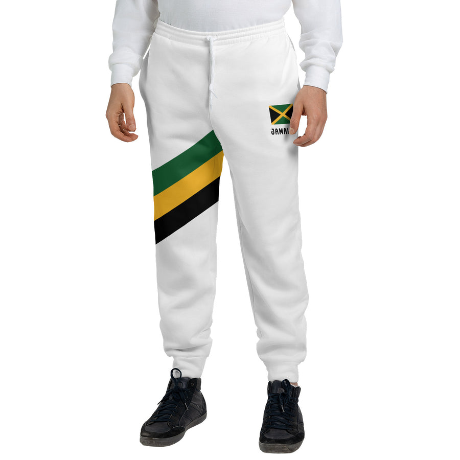 Jamaica Jogger Sweatpants - Yaadie Pride White & Black