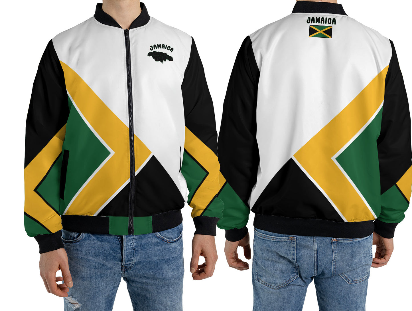 Jamaica Fleece Bomber Jacket White