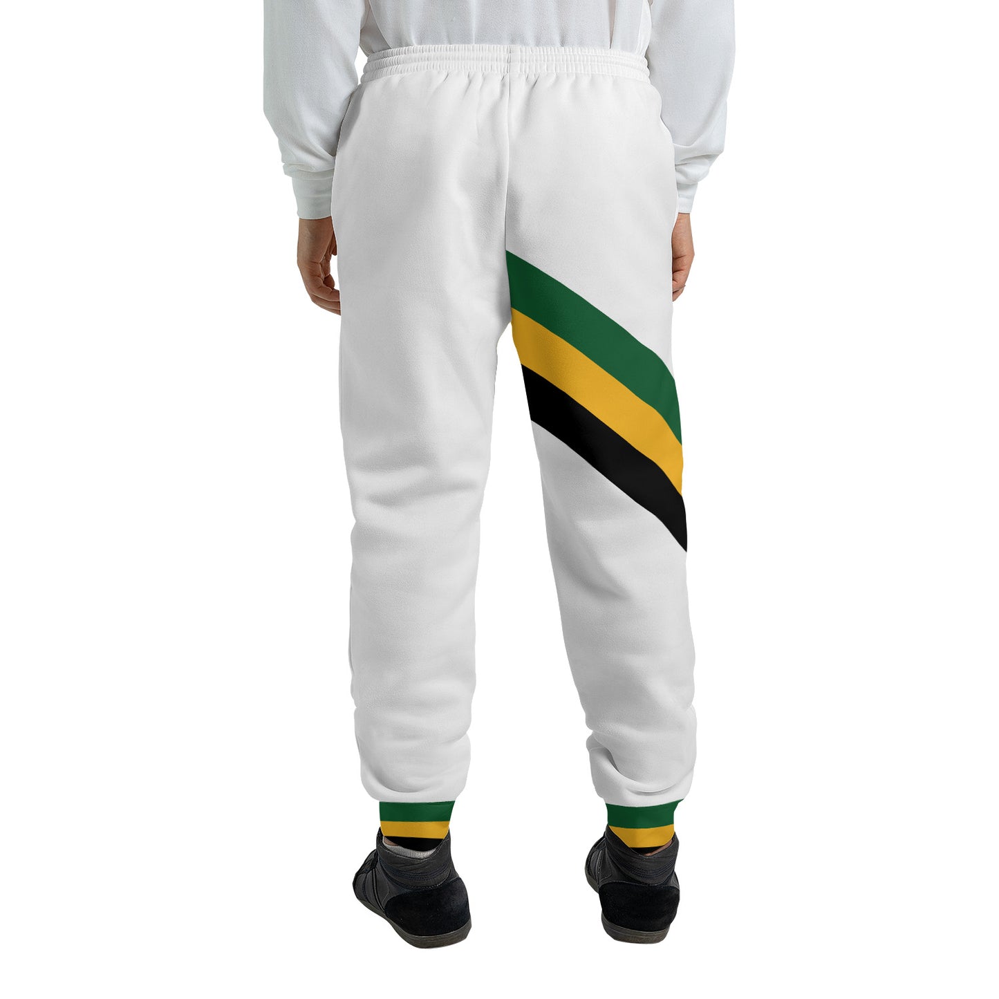 Jamaica Jogger Sweatpants - Yaadie Pride White