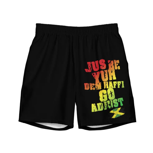Jamaican Mens Swim Trunks Shorts - Just Be Yuh