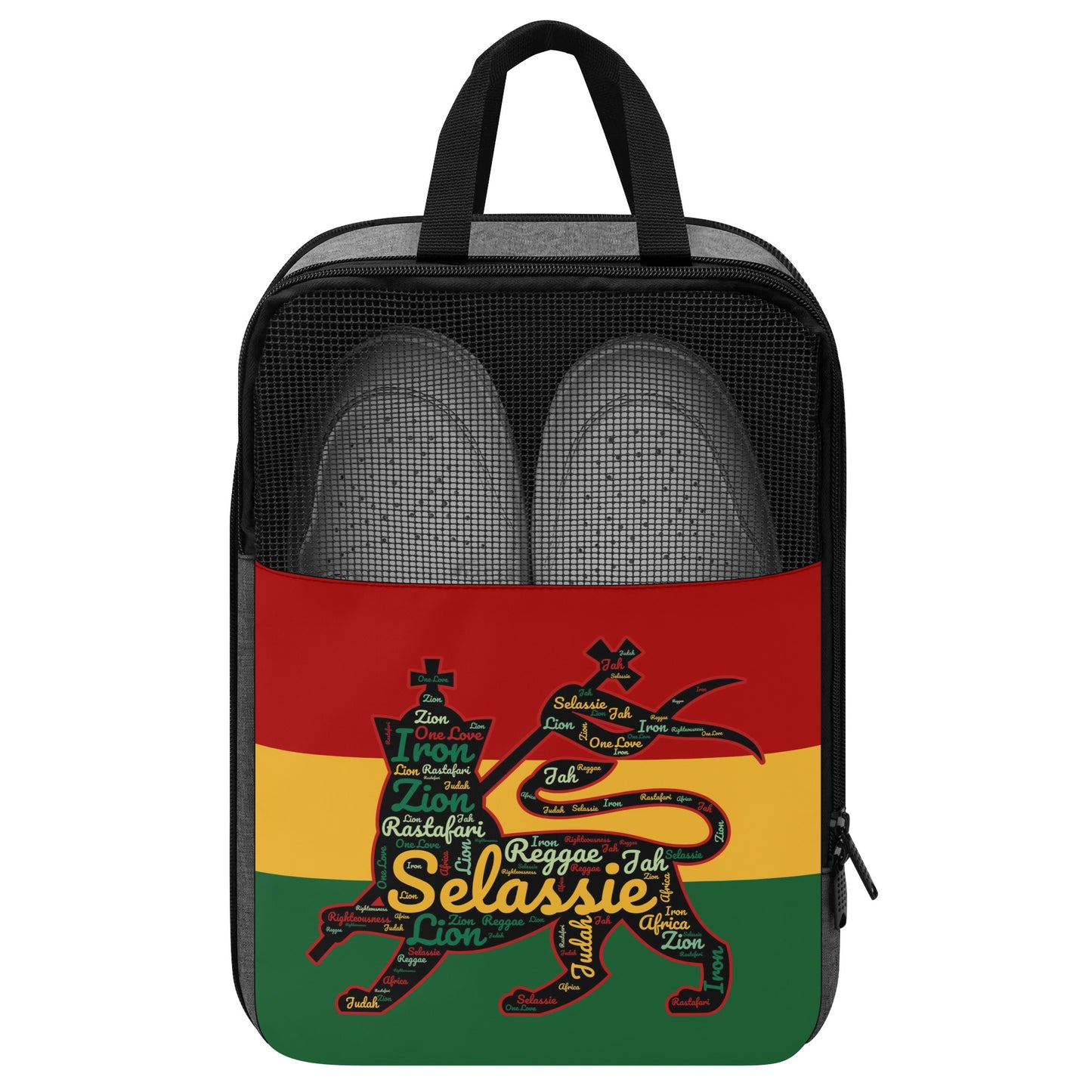 Jamrock Classics High - Jah Lion of Judah Black Shoes
