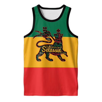 Rasta Colored Tank Tops - Lion of Judah