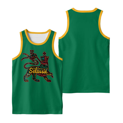Rasta Tank Tops - Lion of Judah Green