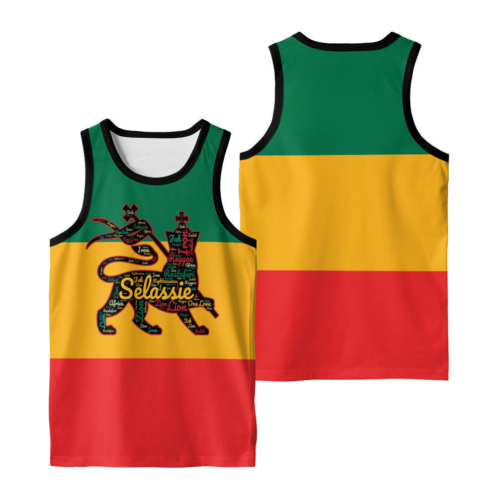 Rasta Colored Tank Tops - Lion of Judah