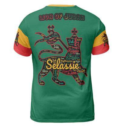 Rasta Sports Shirt Lion Of Judah Comfort Tee - Green