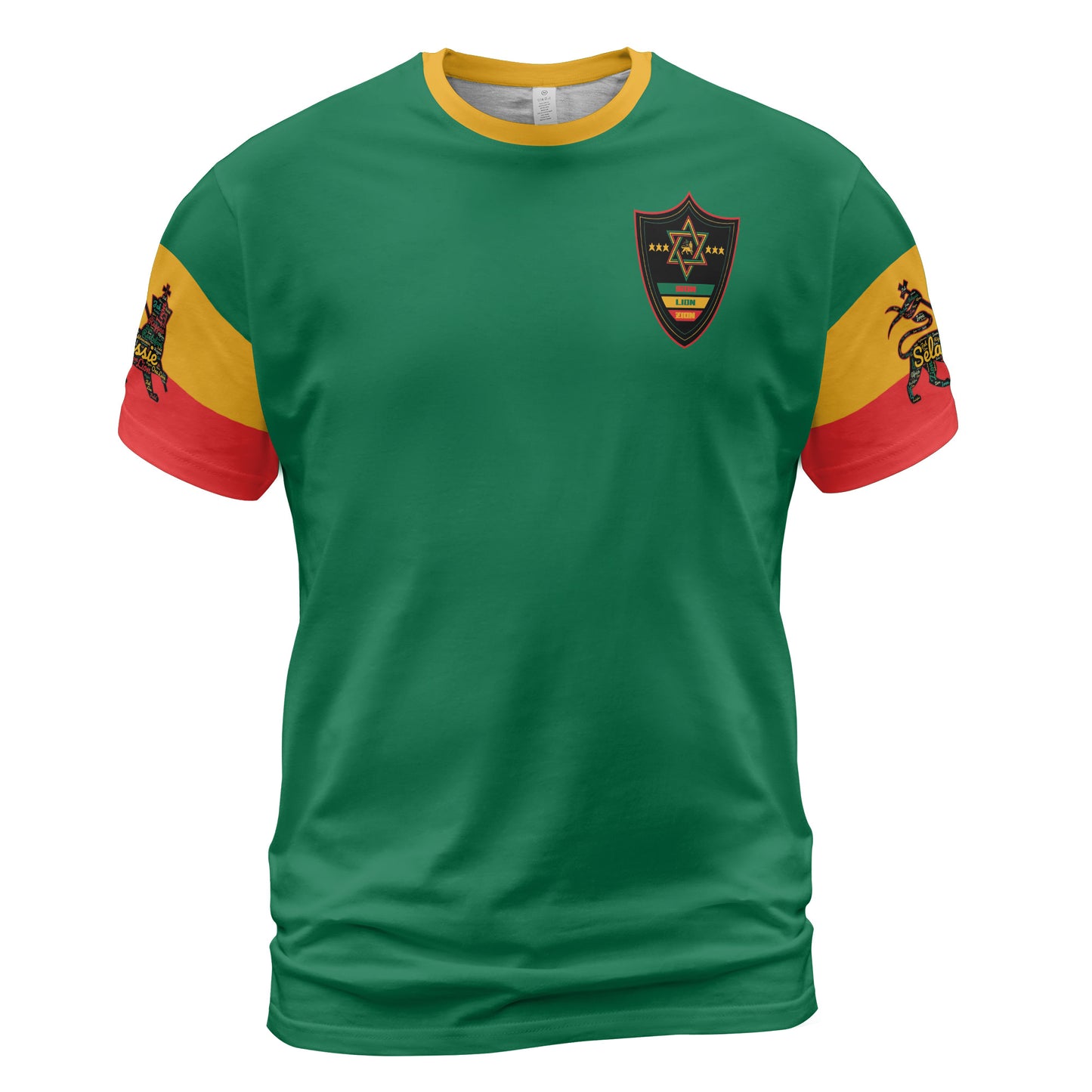 Rasta Sports Shirt Lion Of Judah Comfort Tee - Green