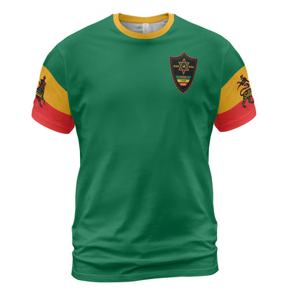 Rasta Sports Shirt Lion Of Judah Comfort Tee - Green