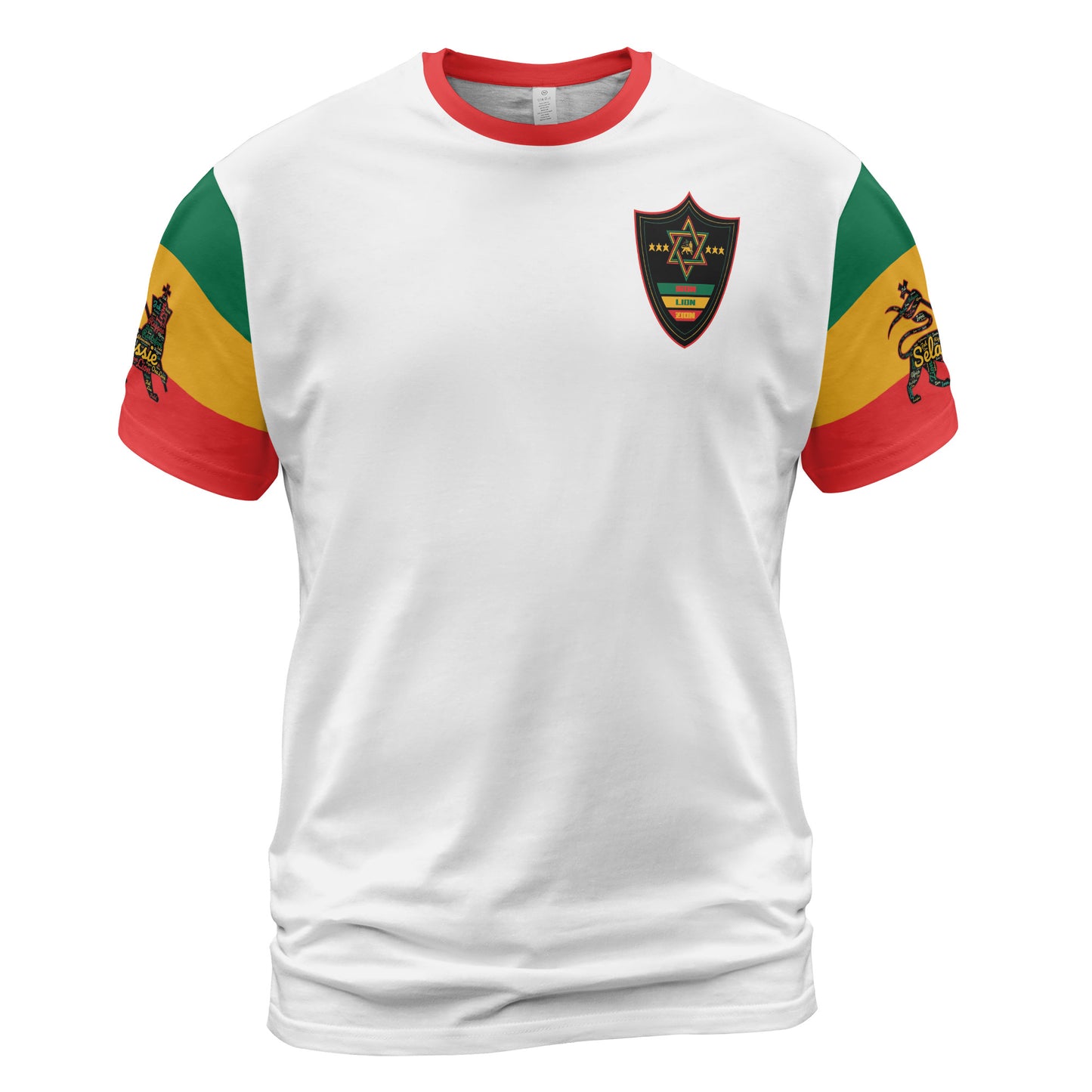 Rasta Sports Shirt Lion Of Judah Comfort Tee - White