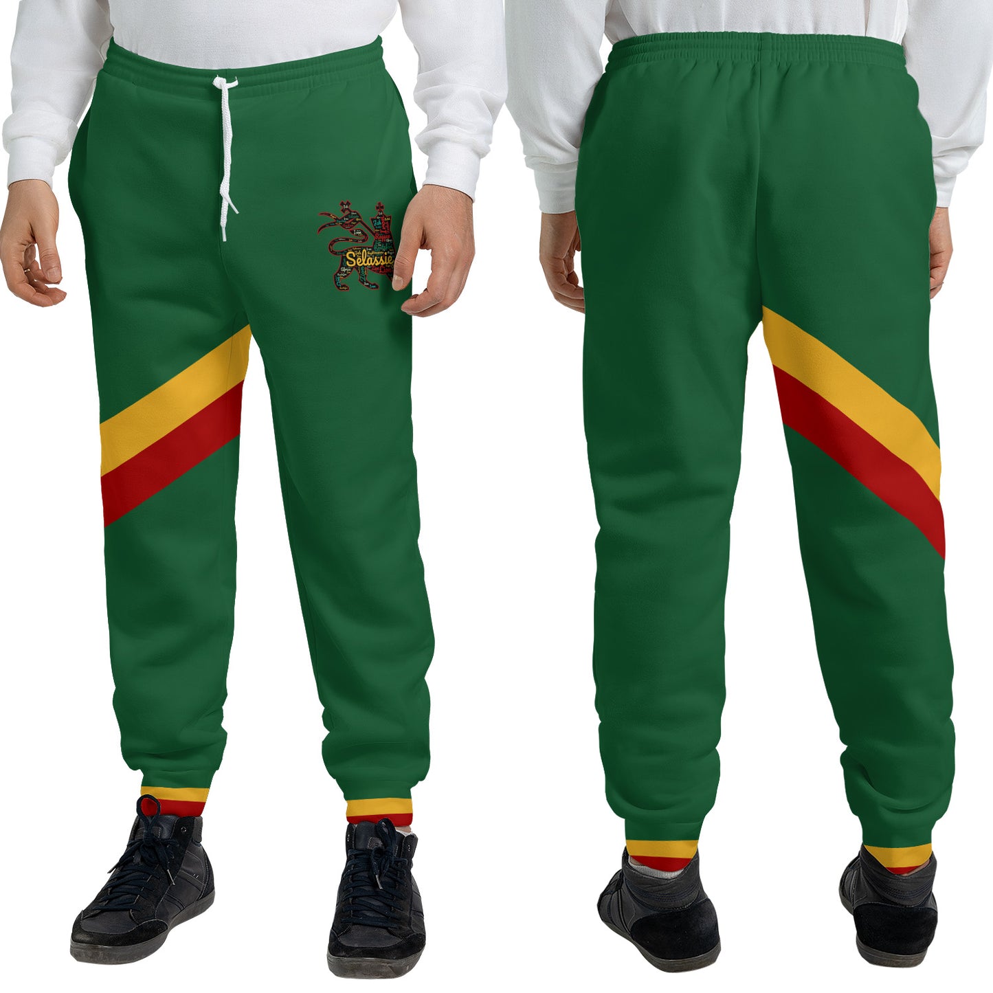 Rasta Lion Of Judah Jogger Sweatpants - Green