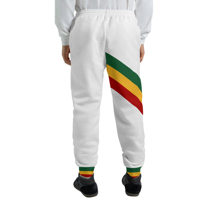 Rasta Lion Of Judah Jogger Sweatpants - White