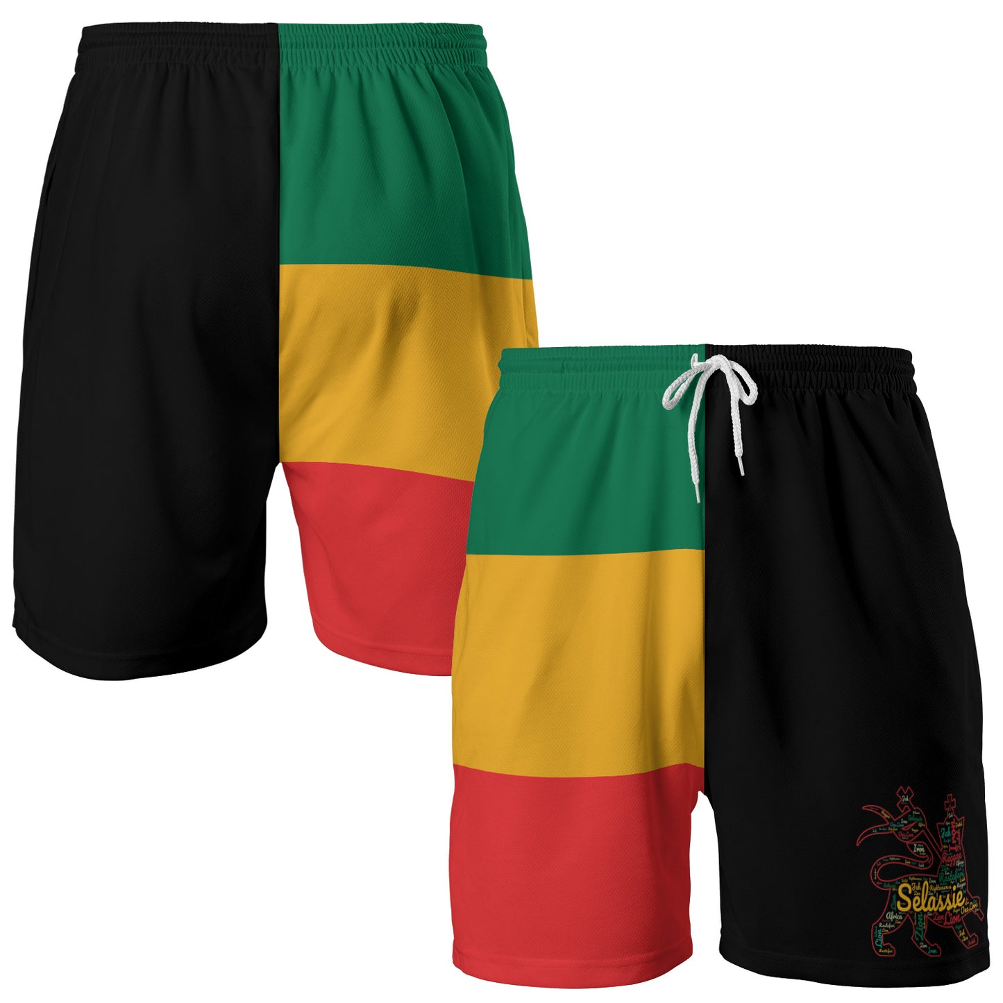 Lion Of Judah Athletic Rasta Shorts