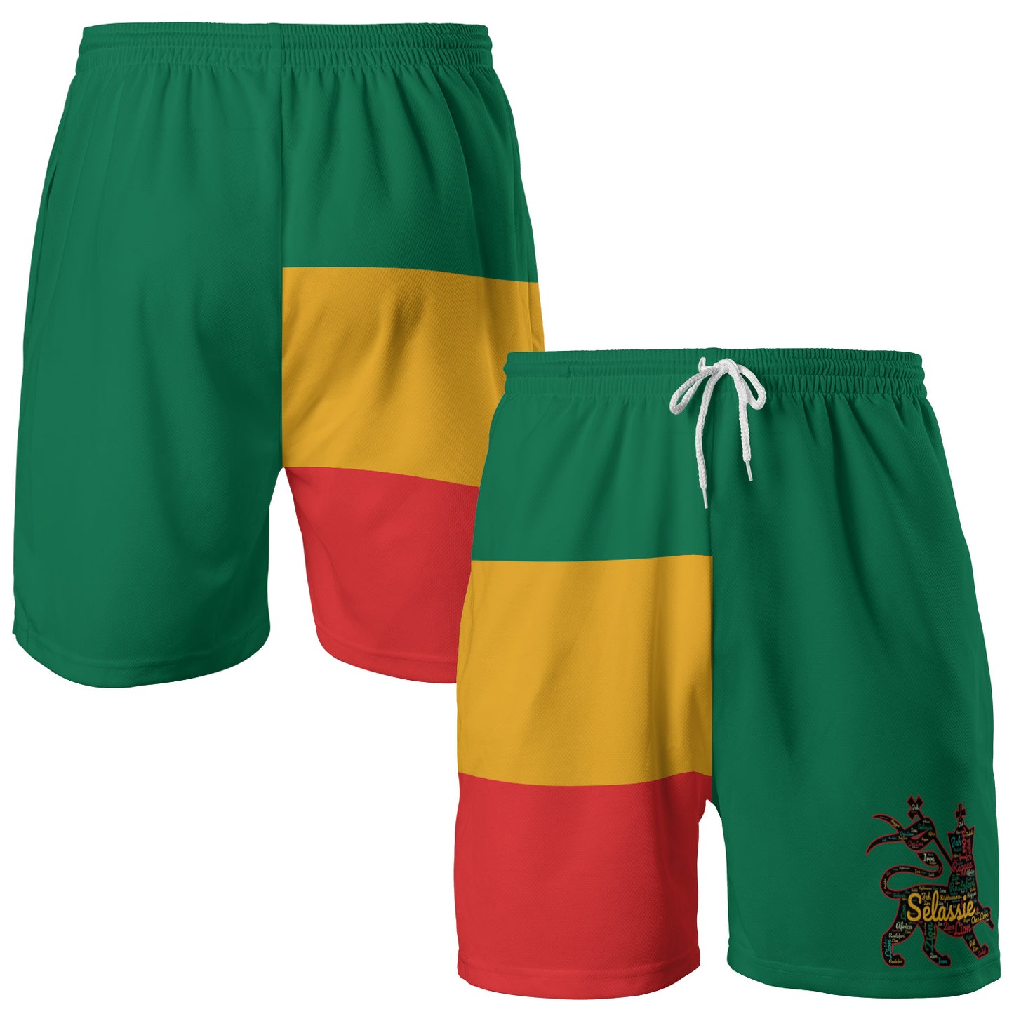 Lion Of Judah Athletic Rasta Shorts