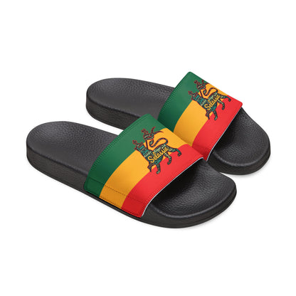 Rasta Lion Of Judah Slides with Interchangeable Straps