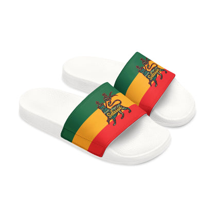 Rasta Lion Of Judah Slides with Interchangeable Straps