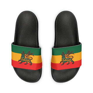 Rasta Lion Of Judah Slides with Interchangeable Straps