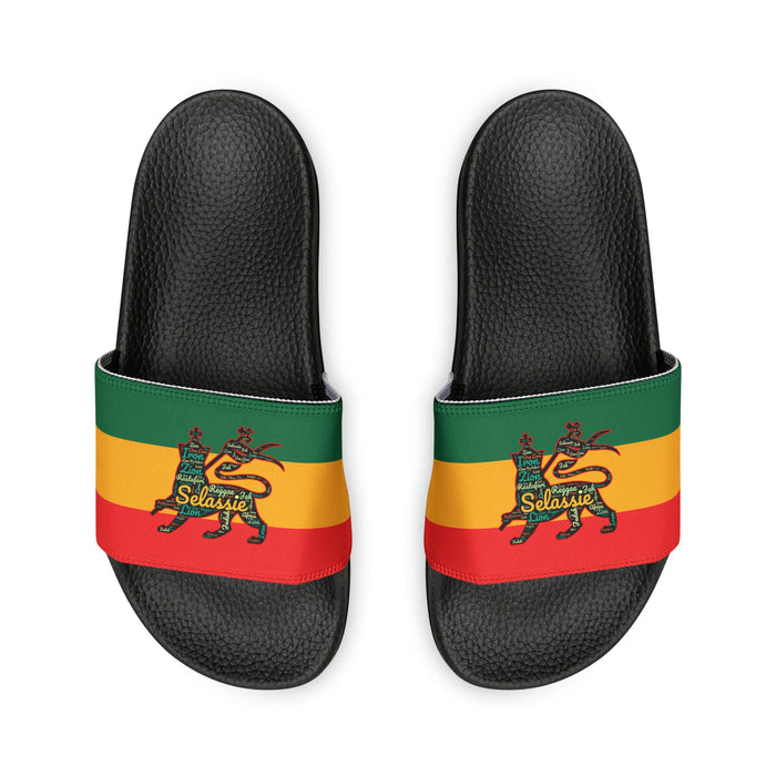 Rasta Lion Of Judah Slides with Interchangeable Straps