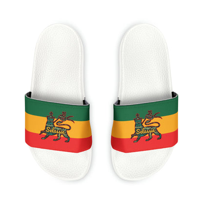 Rasta Lion Of Judah Slides with Interchangeable Straps