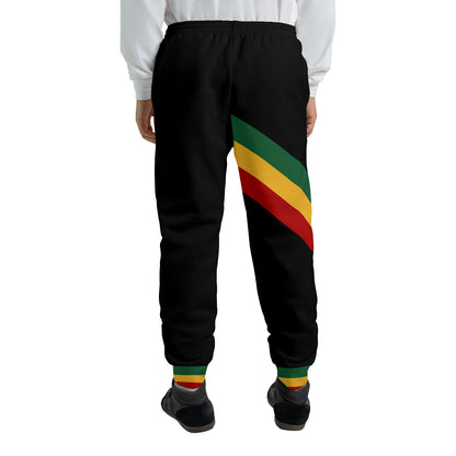 Rasta Lion Of Judah Jogger Sweatpants - Black