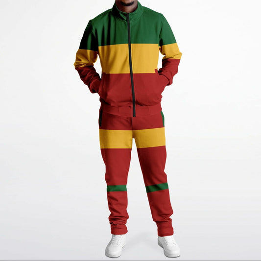 Rasta Tracksuit for Men and Women On Sale, Red Green and Yellow 2 Piece Tracksuit