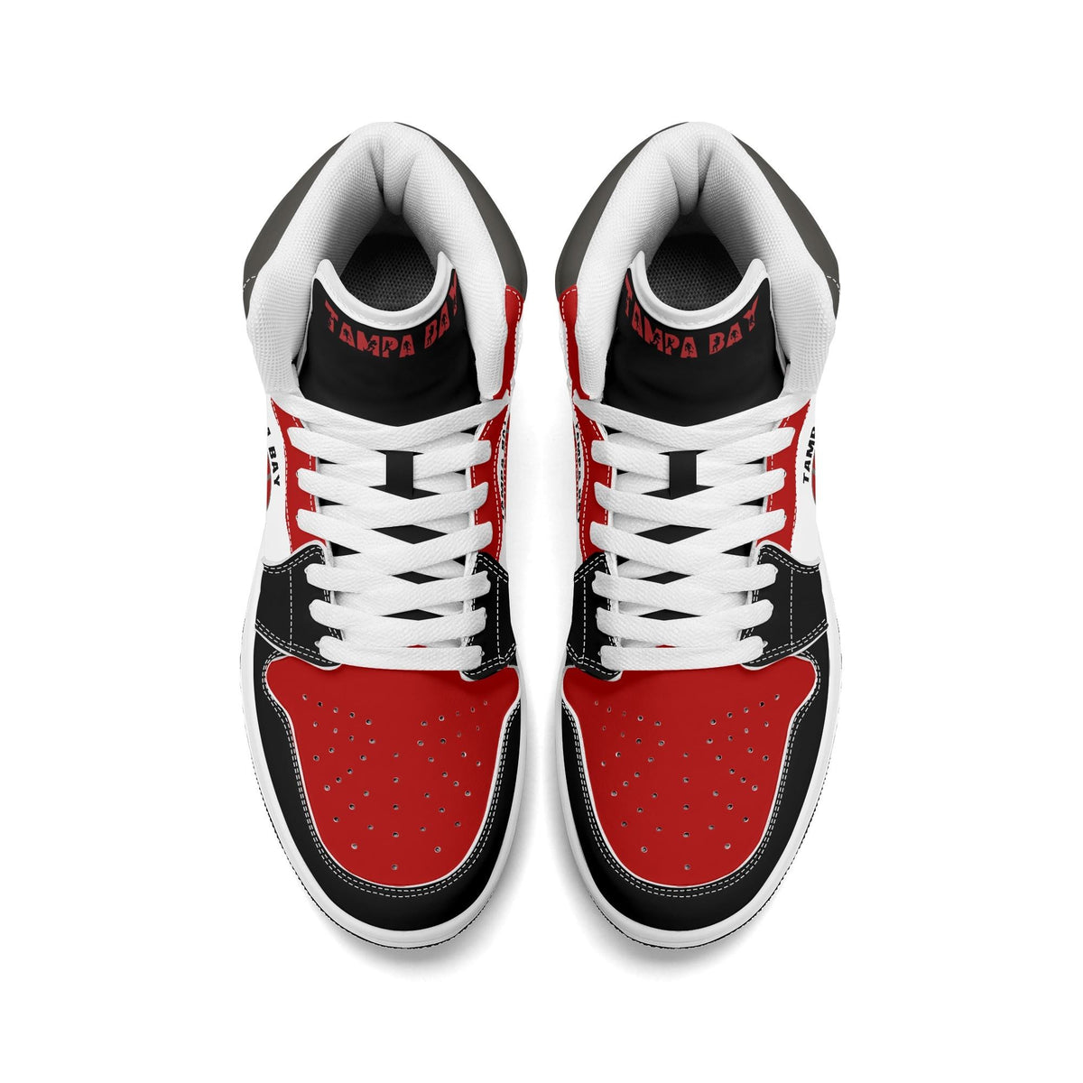Tampa Bay Football-Inspired High Top Sneakers White - Jamrock High