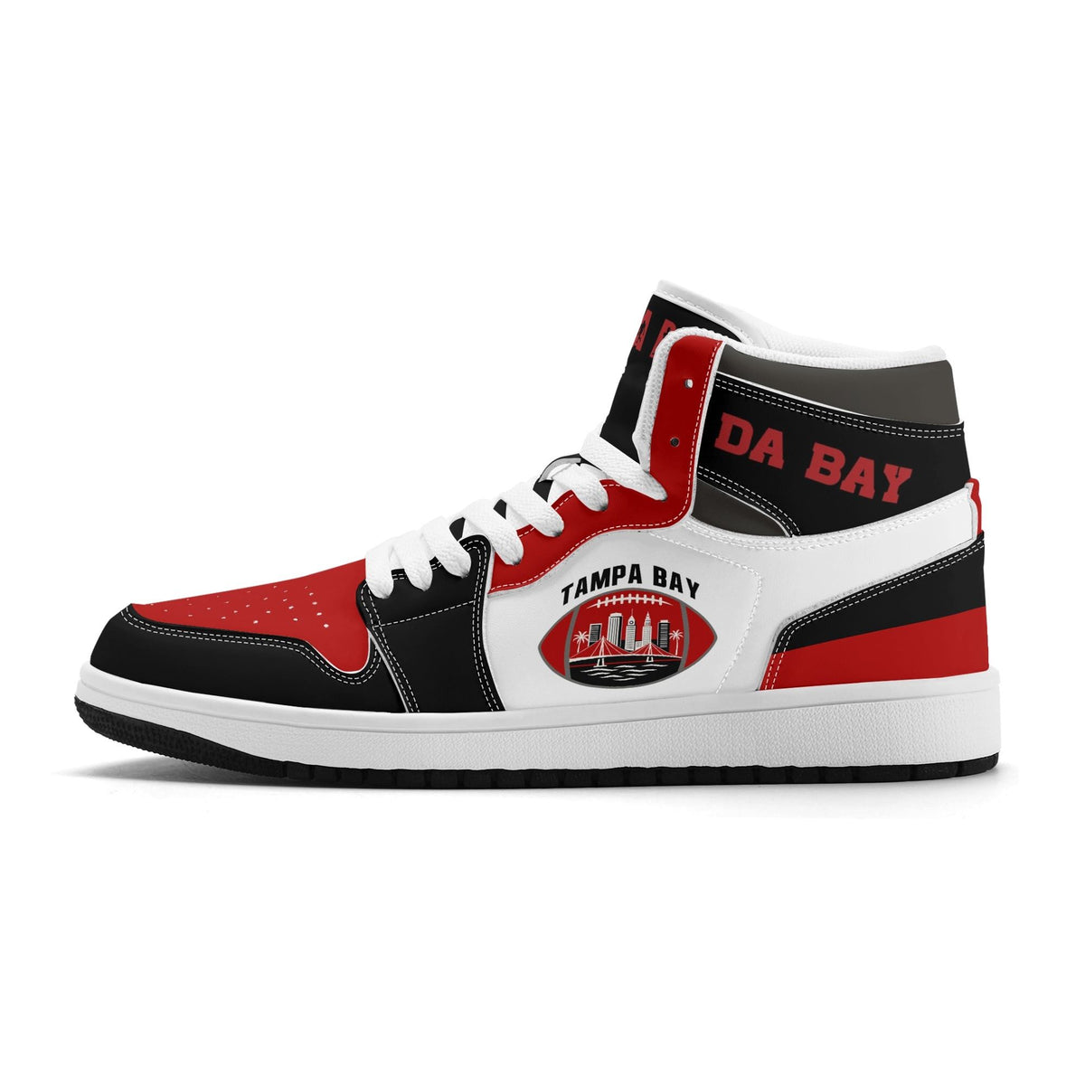 Tampa Bay Football-Inspired High Top Sneakers White - Jamrock High