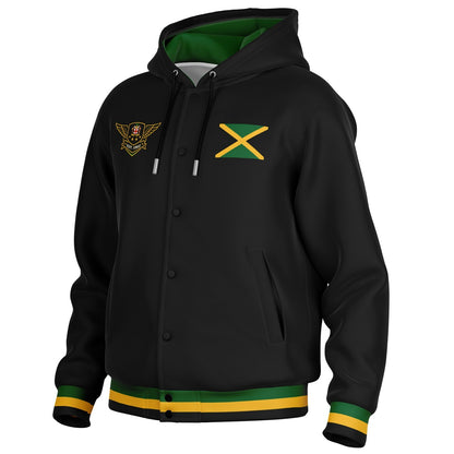 Jamaica Crest Hooded Baseball Jacket