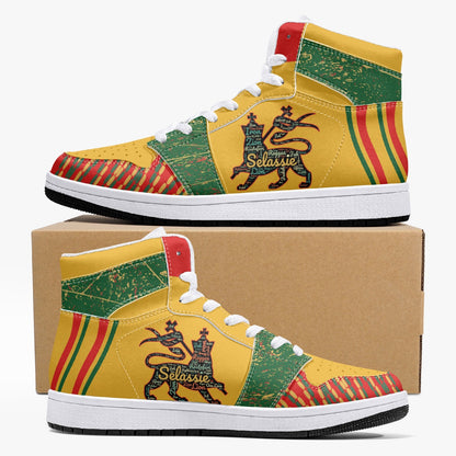 Rasta Shoes Lion of Judah HighTop Basketball Sneakers - Yellow
