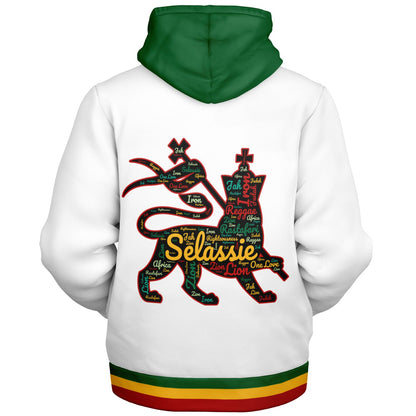 Rasta Fleece Lined Zip Up Hoodie