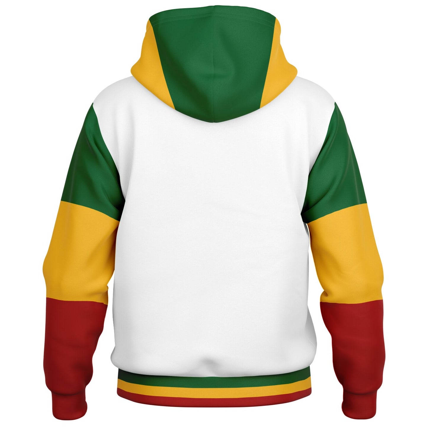 Rasta Hooded Baseball Jacket White
