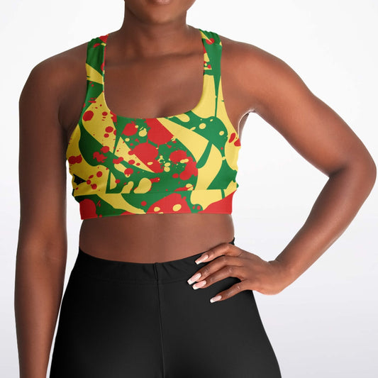 Rasta Padded Sports Bra
