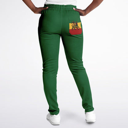 Rasta Track Pants - Lion Of Judah Green
