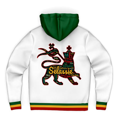 Rasta Fleece Lined Zip Up Hoodie