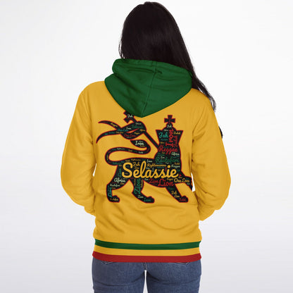 Rasta Fleece Lined Zip Up Hoodie