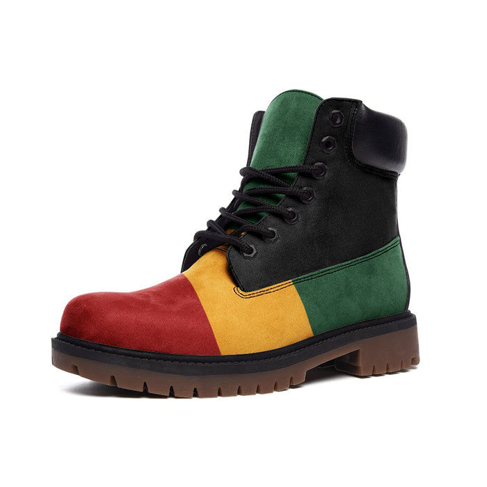 Rasta Stripes Shoes - Kingston Kickers Suede Boots