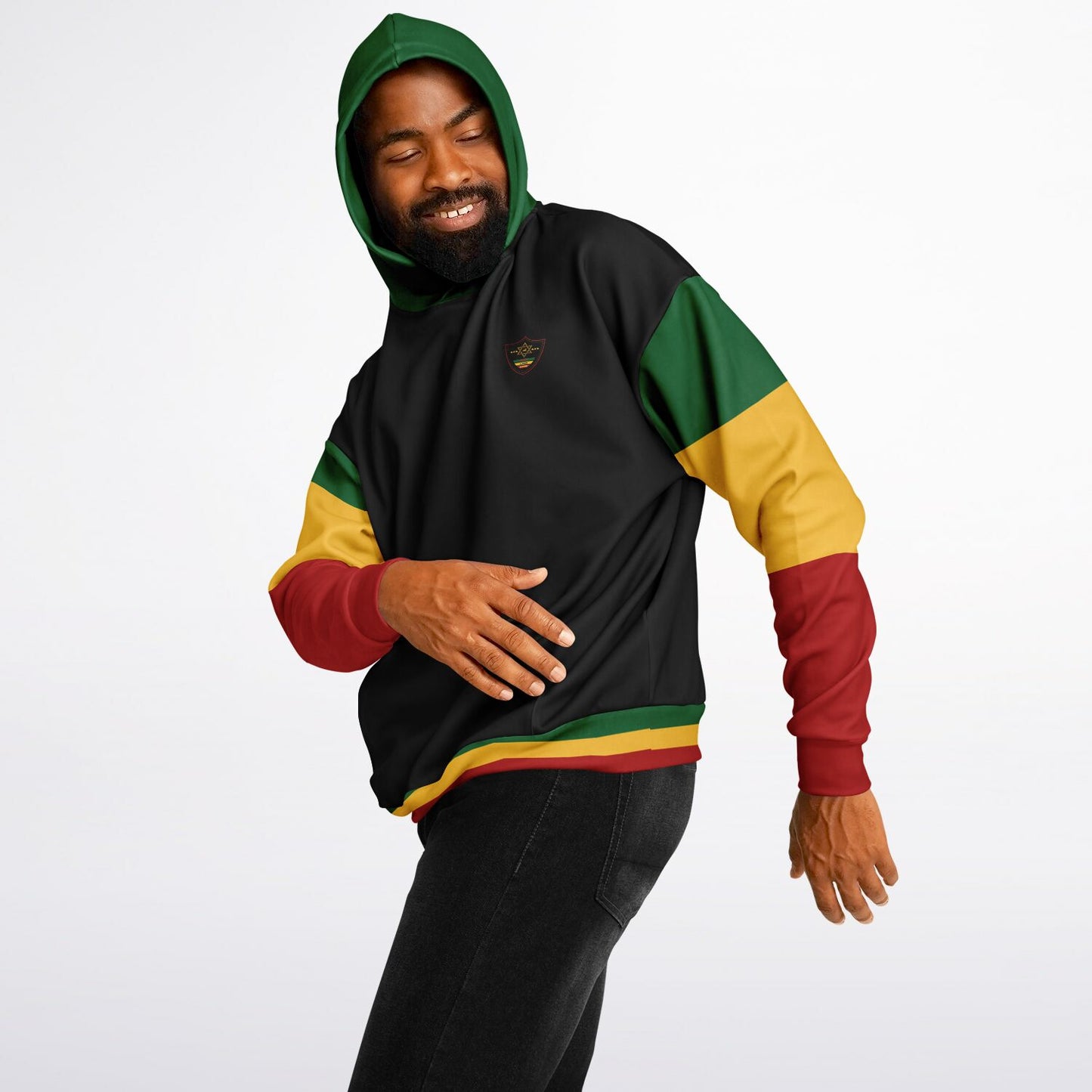 Rasta Heavyweight Pull Over Hoodie