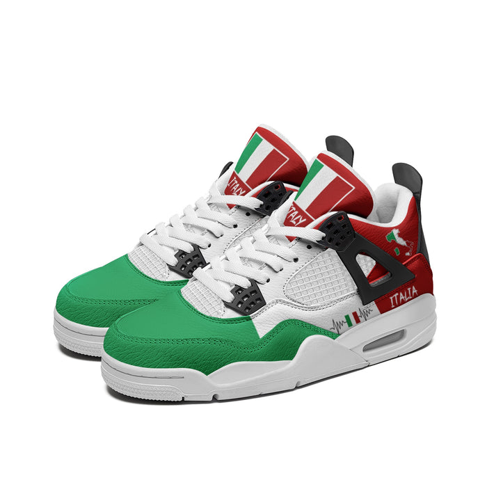Italy Flag Shoes - Rebel Sole Mid Top Sneakers - Italia Pride