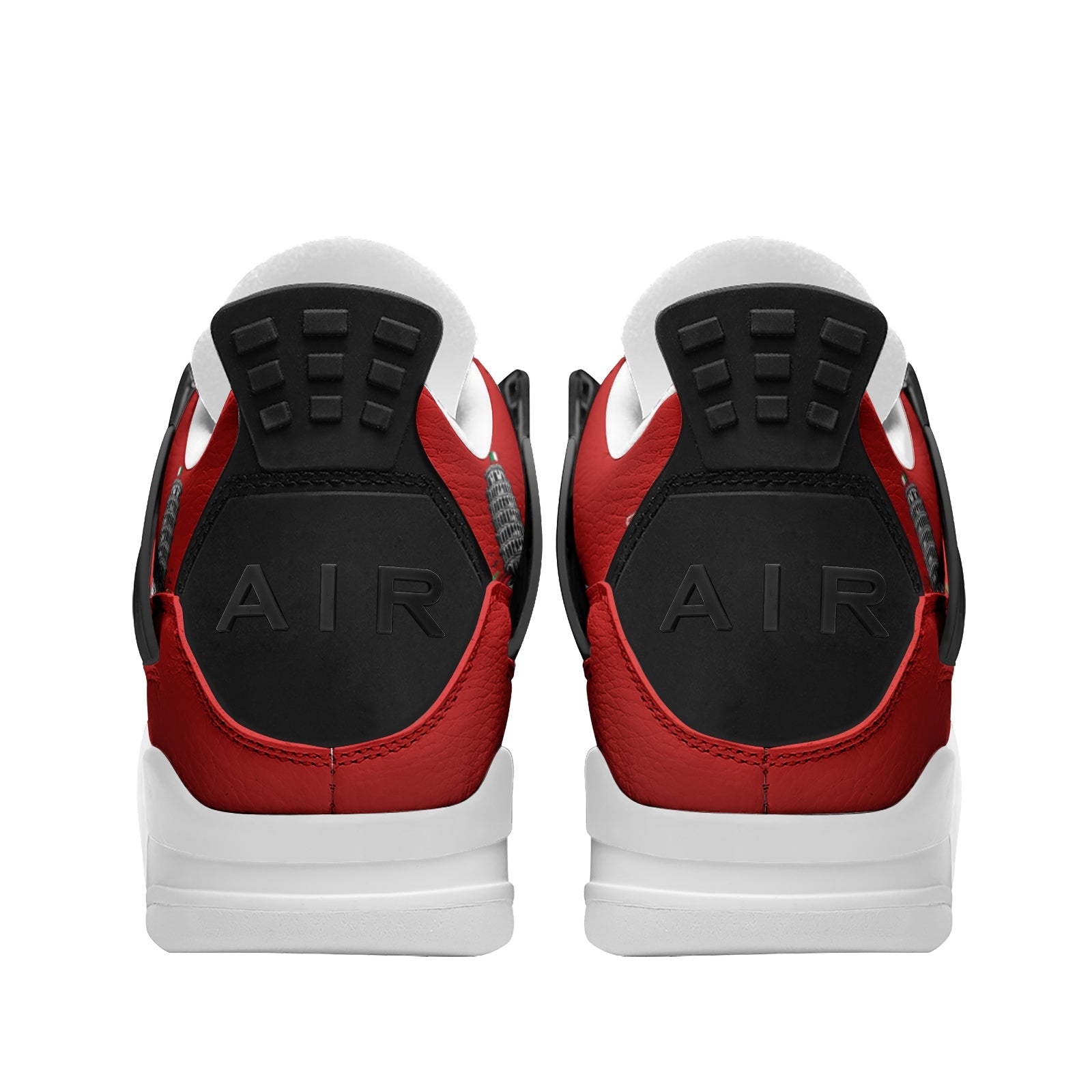 Italy Flag Shoes - Rebel Sole mid top sneaker in Green, White, Red - back heel view