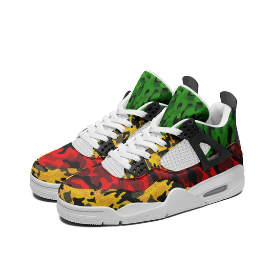 Rasta Camo Shoes - Rebel Sole White