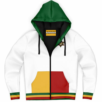 Rasta Fleece Lined Zip Up Hoodie