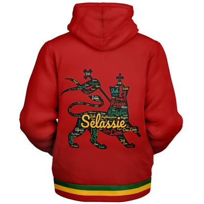 Rasta Fleece Lined Zip Up Hoodie