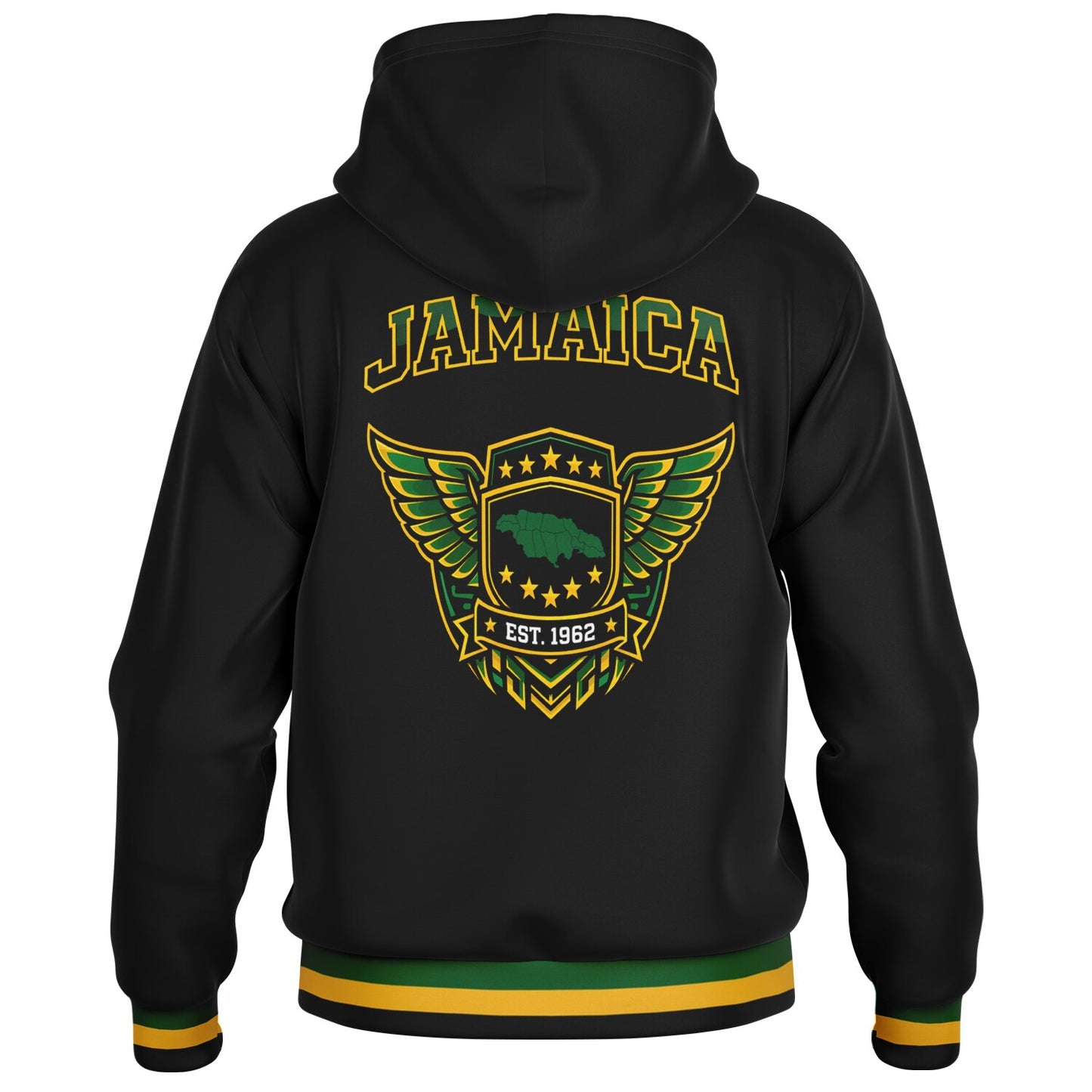 Jamaica Crest Hooded Baseball Jacket