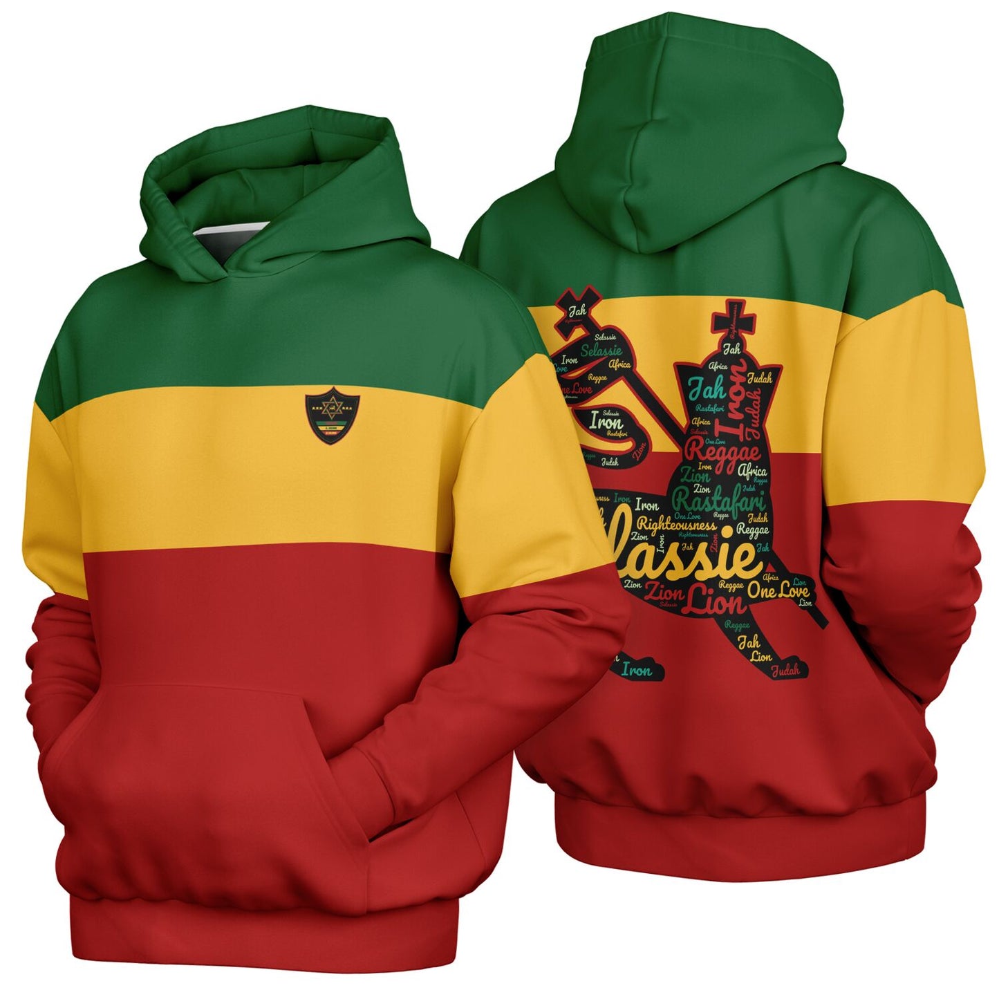 Rasta Heavyweight Pull Over Hoodie