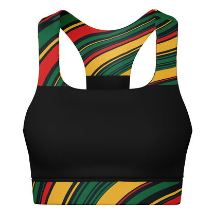 Padded Sports Bra - AOP