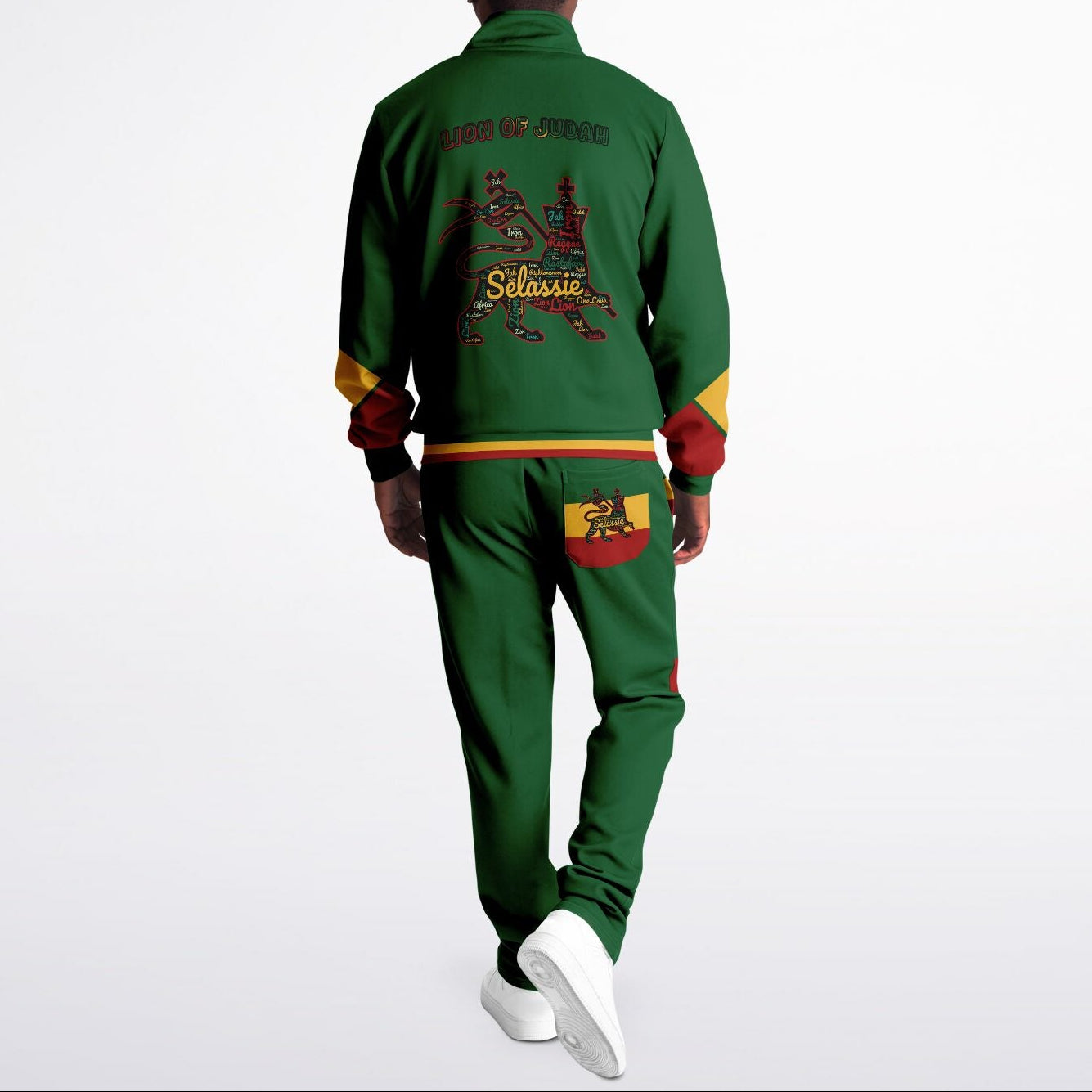 Rasta Tracksuit - Lion Of Judah Green
